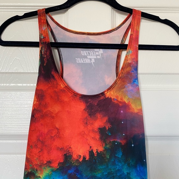 Rainbow Galaxy Racerback Flowy Rave Dress - Picture 3 of 6